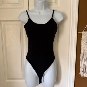 Shrinking Violet Black Tank Top Bodysuit / Size M best XS/S